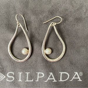 Silpada W2046 Silver and Pearl Earrings